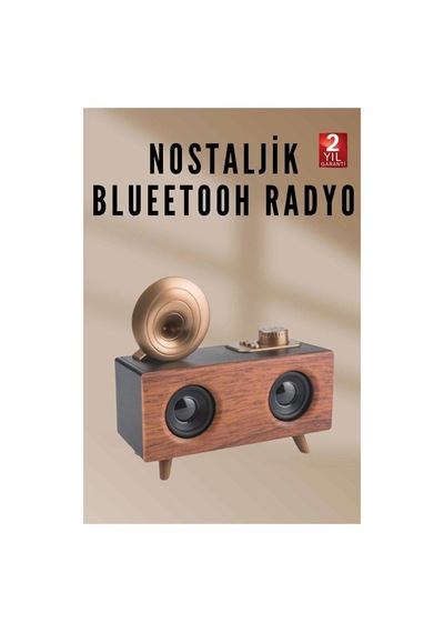 Arell Teknoloji Nostaljik Radyo Bluetooth Bağlantılı Şarjlı Yüksek Ses Kaliteli
