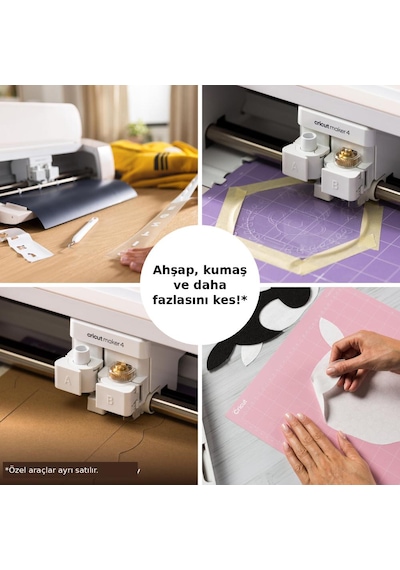 Cricut 2091774 Maker 4 Premium Tasarım Seti Kesim Makinesi + Sarf Malzemeleri Ve Aksesuarlar