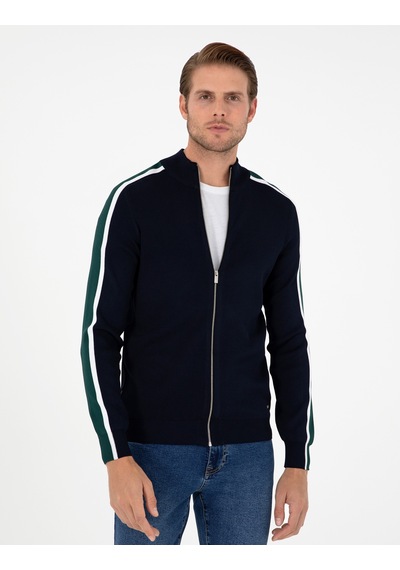 Pierre Cardin Erkek Lacivert Hırka Triko 50296447-vr033 Lacivert