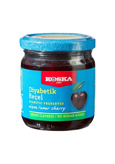 Koska Diyabetik Vişne Reçeli 240g Doğal Tatlandırıcılı %45 Meyve Tarı