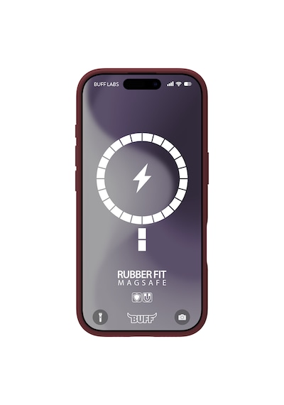 Apple Uyumlu iPhone Buff 16 Plus Magsafe Rubber Fit Silikon Kılıf Plum