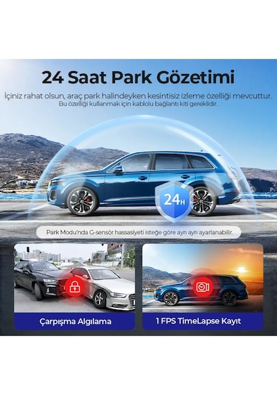 S58 4g Sim Kartlı Ticari Yönetmelik Uyumlu 4k 3 Kameralı Araç Kamerası - Sos Butonlu