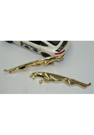 Dk Jaguar Çamurluk Yanı 3m 3d Gold Metal Logo Amblem