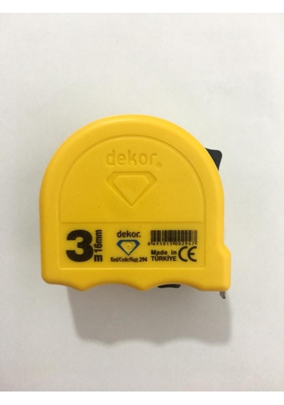Dekor Şerit Metre Sarı 3m 16 MM 294