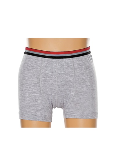 Mintev 12 Li Gri Likralı Erkek Çocuk Boxer 1343 12 Adet
