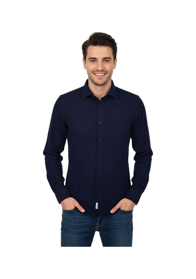 Advante Erkek Kışlık Silim Fit Kaşkorse Dokuma Gömlek Bgl-st04935 Lacivert