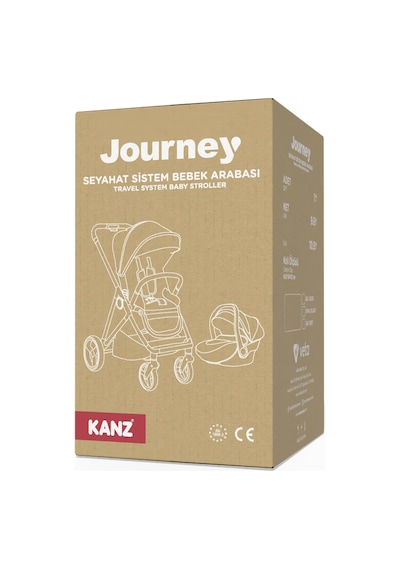 Kanz Journey Travel Sistem Bebek Arabası Gri