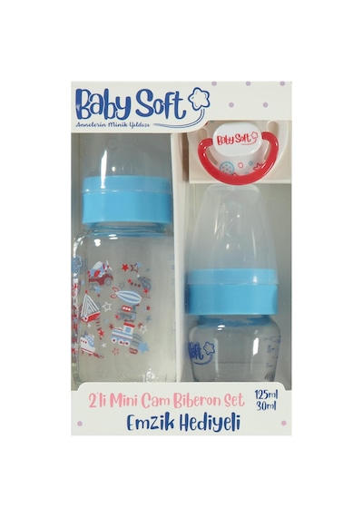 Baby Soft 2'li Mini Cam Biberon Set - Mavi