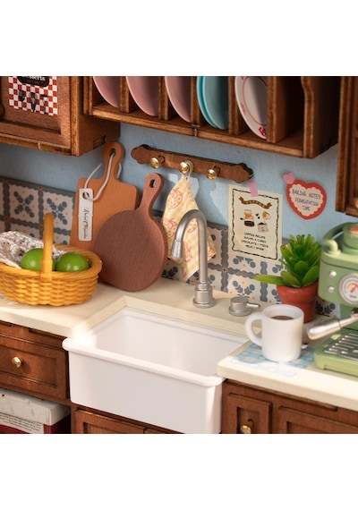 Rolife Dg172 Mutfak Odası Baking Kitchen Dıy Minyatür Maket Model Seti Mini Dollhouse 3d Model Kit Detaylı Dekoratif Hobi Seti 3d Puzzle Tiny House