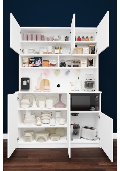 Asra Trend Kahve Köşesi KAHVE03 %100 MDF Çok Amaçlı Mutfak Dolabı Mikrodalga Bölmeli Beyaz Asra Trend Kahve Köşesi KAHVE03 %100 MDF Çok Amaçlı Mutfak Dolabı Mikrodalga Bölmeli Beyaz