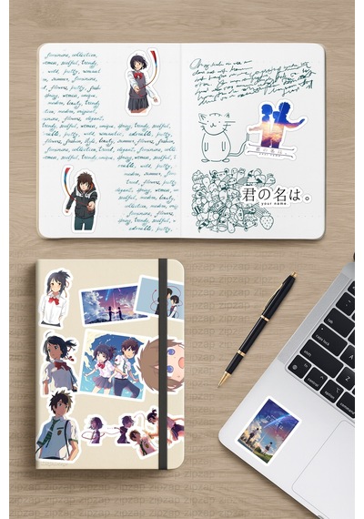 Kimi No Na Wa Your Name Sticker Anime Paketi 20 Adet Çok Renkli
