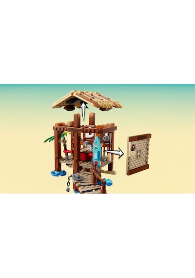 LEGO® ONE PIECE Yel Değirmeni Köyü Kulübesi 75636 - 8 Yaş ve Üzeri Çocuklar için Yaratıcı Oyuncak Yapım Seti (299 Parça)