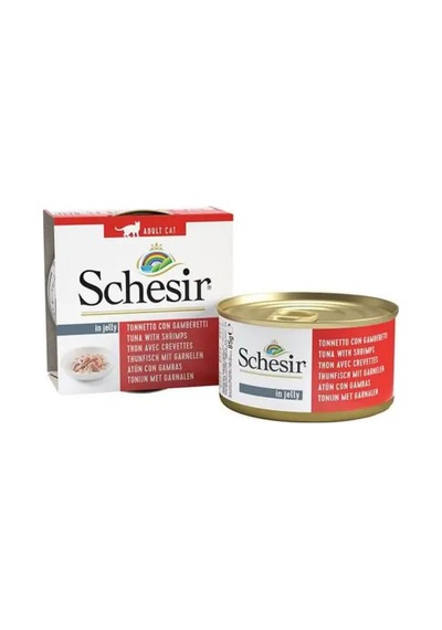 Schesir Jel İçinde Ton Balıklı & Karidesli Yetişkin Kedi Konservesi 85 Gr