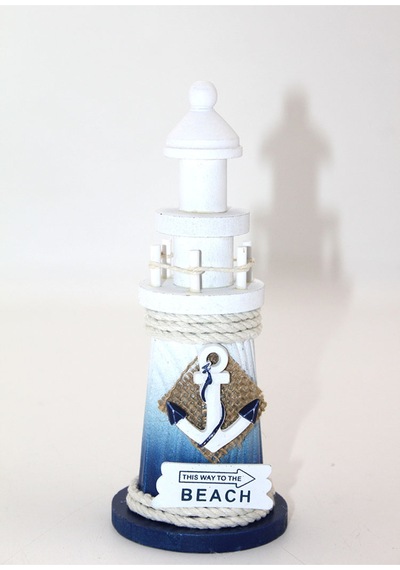 4 Adet Ahşap Marin Deniz Feneri Dekoratif Ahşap Tasarım, Deniz Temalı Süs, Masaüstü Nautical Lighthouse Wooden Beacon 1