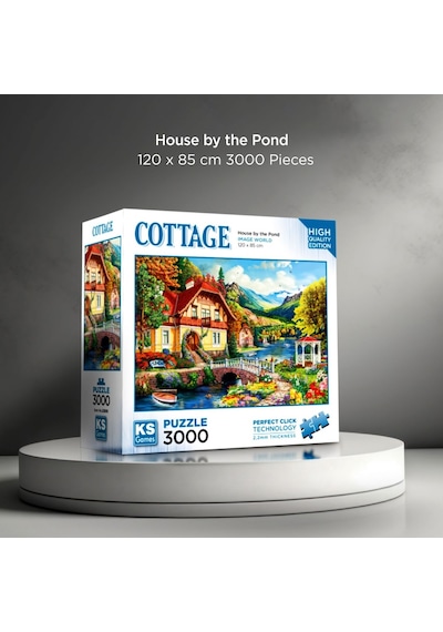 Ks Games 3000 Parça Gölet Kenarındaki Ev Puzzle