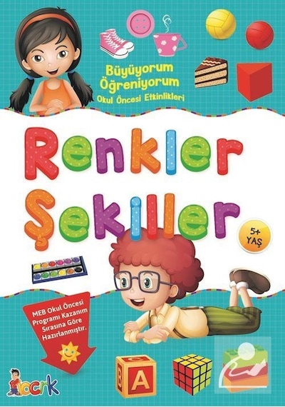 Mercankitap Renkler - Şekiller / Büyüyorum Öğreniyorum Okul Öncesi Etkinli.