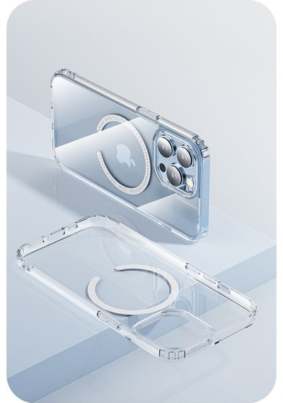 Rock Apple Uyumlu iPhone 13 Pro Kılıf Pure Serisi Magsafe Silikon - Şeffaf Şeffaf