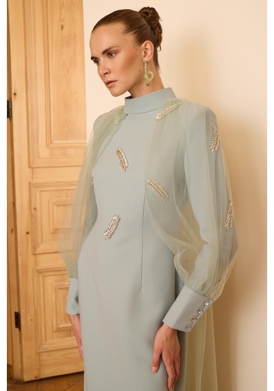 Senna Vanessa Dress Mint Yeşil