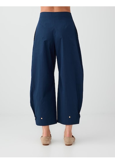 Jimmy Key Lacivert %100 Pamuk Paça Detaylı Poplin Pantolon 6ww187830494