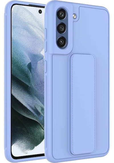 Samsung Galaxy Uyumlu S21 Fe Kapak Standlı El Tutacaklı Silikon Kılıf