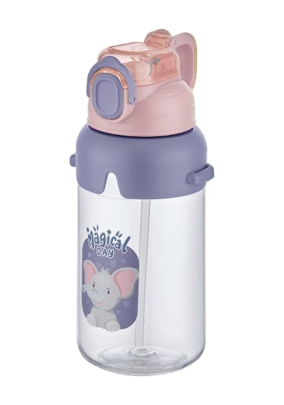 Vagonlife Boyun Askılı Kalın Pipetli Kilitli Kapak 650 Ml Okul Su Matarası 3 Renk Genel