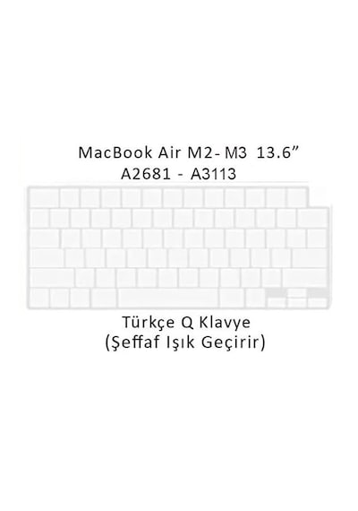 MacbBok Air Uyumlu M2 M3 13.6" A2681 A3113 Set Kılıf Kapak Klavye Ekran