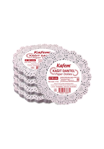 Kafem Dantel Kağıt 18 cm 100 Lü x 5 Paket