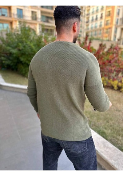 Kazak Oversize Örme Natural Pamuk Tüylenmeyen Kazak Salaş Tarz Triko Sweatshirt Dökümlü Model Ekru
