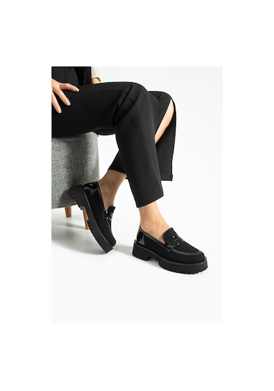 Kadın Yüksek Taban Günlük Loafer Vela - Siyah Siyah