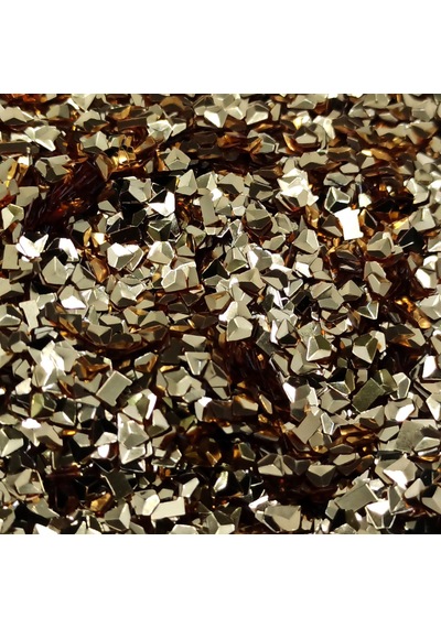 Glitter Epoksi Reçine Süsleme Pulu Üç Boyutlu Elmas Görünümlü Nail Art Makyaj Sim Gold 100 Gr