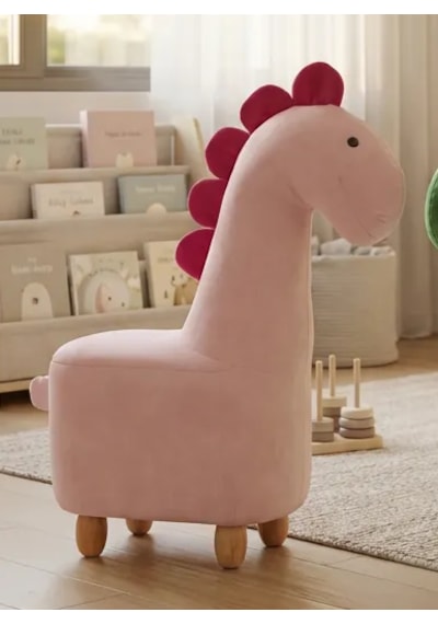 Zooturak Dinozor Puf Çocuk Koltuğu Pembe