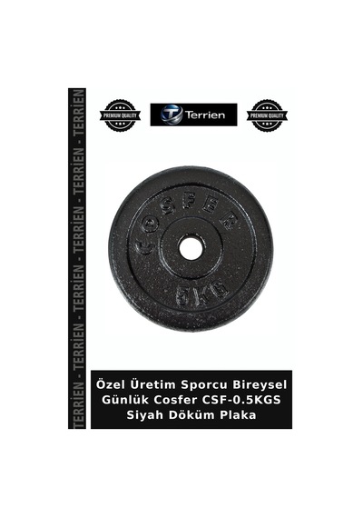 Özel Üretim Sporcu Bireysel Günlük Cosfer Csf-0.5kgs Siyah Döküm Plaka