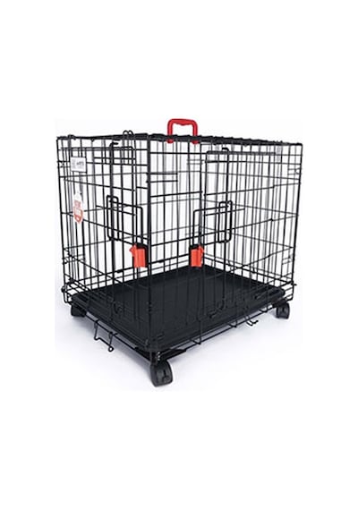 M-pets Voyager Tekerlekli 2 Kapılı Köpek Kafesi Medium Siyah 76x48x53 Cm 244-52013.03