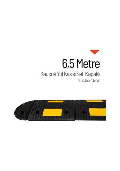 Kauçuk Hız Kesici Set Kapaklı, Yol Kasisi 6,5 Metre - Eko-3947