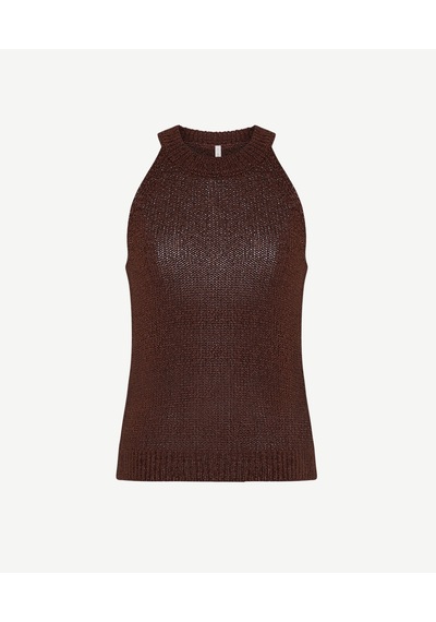 Yargıcı Regular Halter Yaka Kolsuz Kazak 26yktr2062x 003 Kahverengi