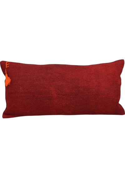 Zehra Abla Halı Yeni El Dokuma Dekoratif Lumbar Kilim Kırlent Yastık Kılıfı 6646 Çok Renkli