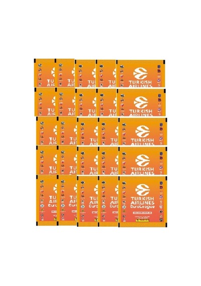 2024-25 Turkish Airlines Euroleague Panini Official 25li Paket 125 Sticker Sticker Collection