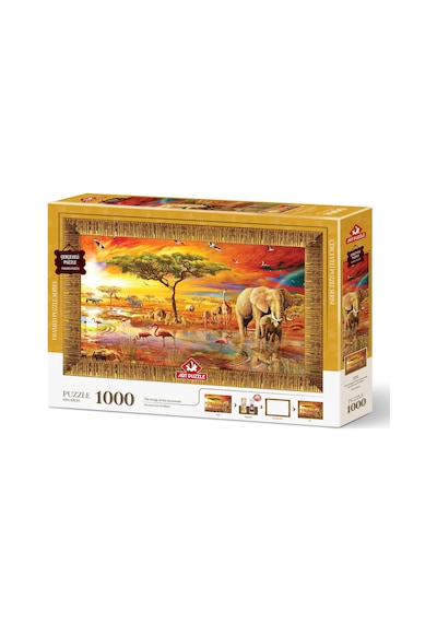 Art Puzzle Savana'nın Kralları 1000 Parça Çerçeveli Puzzle