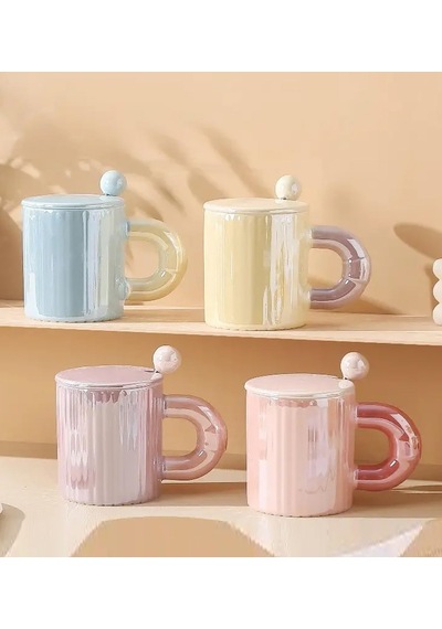 Pastel Tonlu Seramik Kupa Diğer