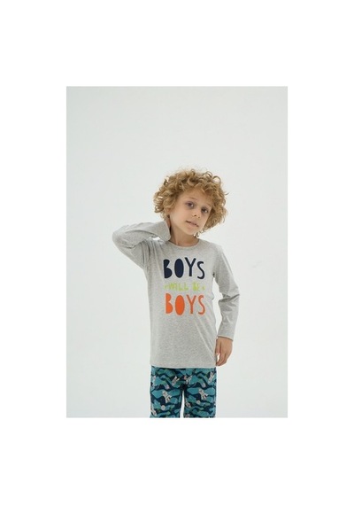 Zeyzey 8889 Erkek Ç. Baskılı Pijama Takım Grı/5-6yas Gri Zeyzey 8889 Erkek Ç. Baskılı Pijama Takım Grı/5-6yas Gri
