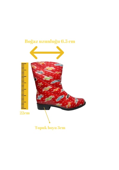 Yağmur Çizmesi Waterproof Çok Renkli