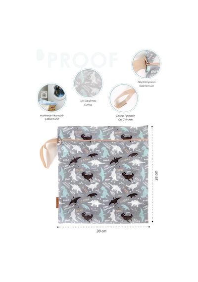 Baby Proof Kıyafet Çantası Mayo Islak Kuru Giysi Sıvı Geçirmez Kirli Temiz Çamaşır Torbası Junior