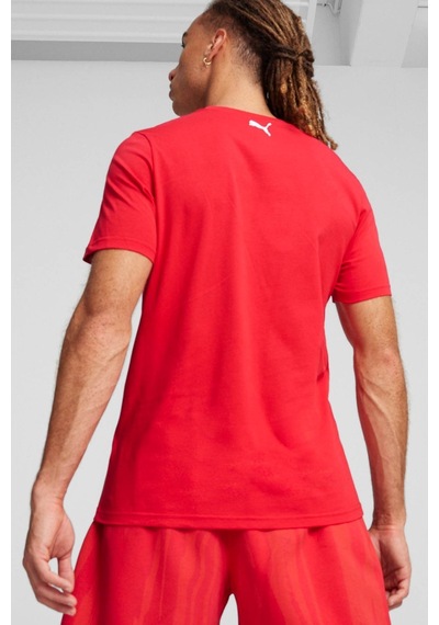 Puma Ferrari Race Big Shield T Kırmızı Erkek Kısa Kol T-Shirt 000000000101909179