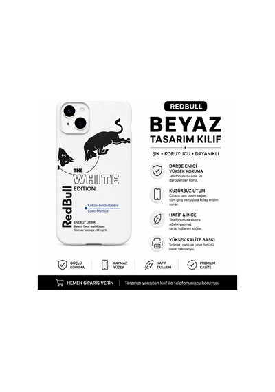 Apple iPhone Uyumlu 13 Red Bull The Edition Telefon Kılıfı Premium Uv Baskılı Silikon Koruyucu Kılıf Beyaz Apple iPhone Uyumlu 13 Red Bull The Edition Telefon Kılıfı Premium Uv Baskılı Silikon Koruyucu Kılıf Beyaz