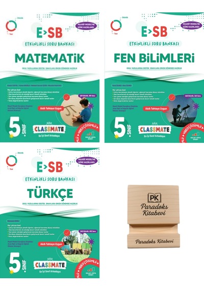 Okyanus 5. Sınıf Classmate Matematik Fen Ve Türkçe Etkinlikli Soru Bankası 3lü Set+ Telefon Standı