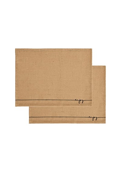 Amerikan Servis El Yapımı Pamuklu Natural Jüt Örme Düz Yuvarlak Supla 37x37cm Çok Renkli