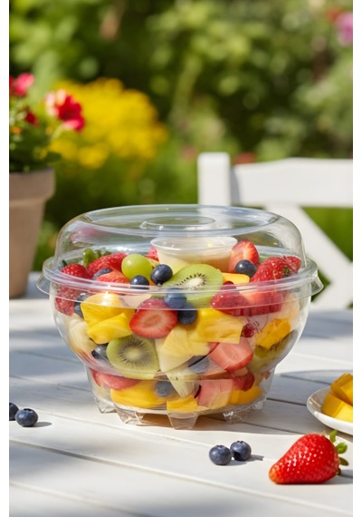 20 Li Plastik Yuvarlak Kase Kapaklı 330 Cc Kristal Tatlı Karaman Kasesi - 832484792