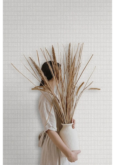 Adawall Muse Koleksiyonu- 25102-1 Beyaz Dokulu Silinebilir Nonwoven Vinil Duvar Kağıdı 1.06x15.6m, 16.5m²