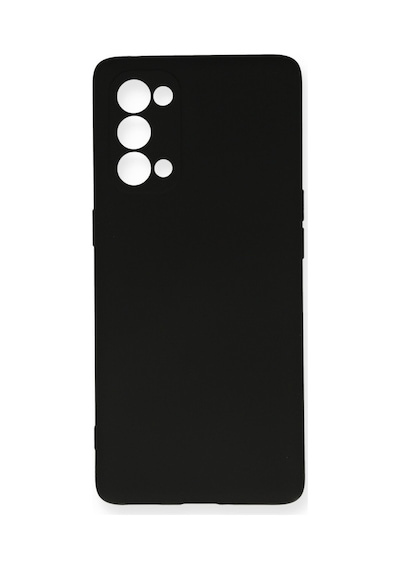 Oppo Reno 5 Uyumlu Kılıf Nano İçi Kadife Silikon - Siyah