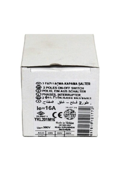 OPAŞ 2X16A 0-1 Aç-Kapa Mini Tip Kilitli Şalter